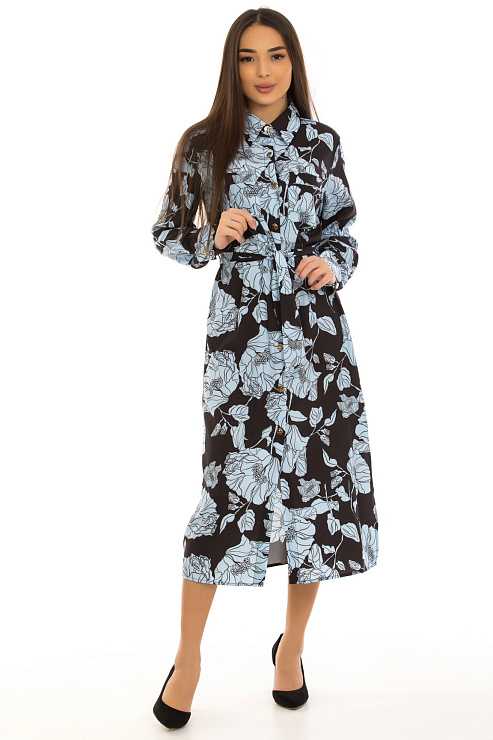 CHEERDUCK/2C19 429 ЧЕРН.ГОЛУБОЙ Платье CHEERDUCK цвет Черный