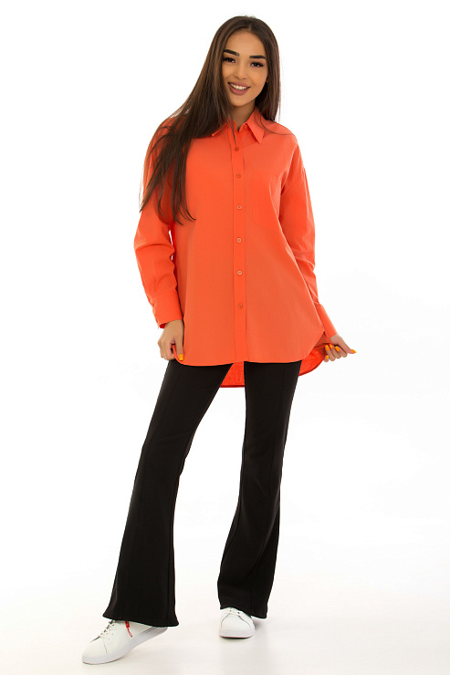 CHEERDUCK/2C19 263 ОРАНЖЕВЫЙ Рубашка женская CHEERDUCK цвет Оранжевый