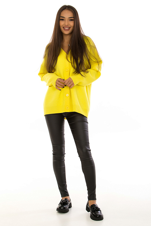 CHEERDUCK/11011 171 ЖЕЛТЫЙ Кардиган женский CHEERDUCK цвет Желтый