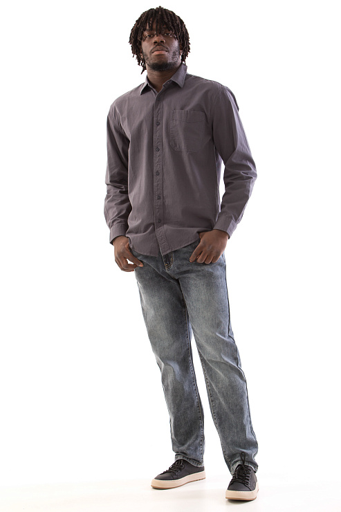 CHEERDUCK/4070 8076-1 СЕРЫЙ Рубашка мужская CHEERDUCK цвет Серый