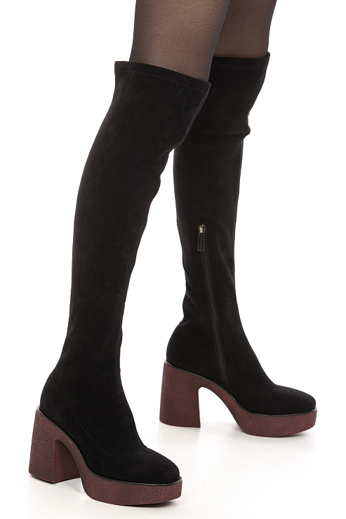 Ботфорты на каблуке SERGIO MANCHOT цвет Черный