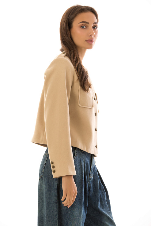 CHEERDUCK/2C19 9604 БЕЖЕВЫЙ Жакет женский CHEERDUCK цвет Бежевый