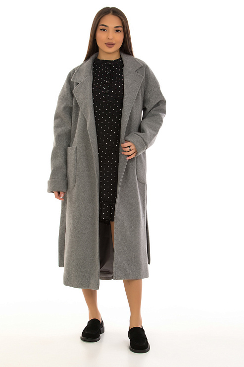 CHEERDUCK/B57 П48 СЕРЫЙ Пальто женское CHEERDUCK цвет Серый