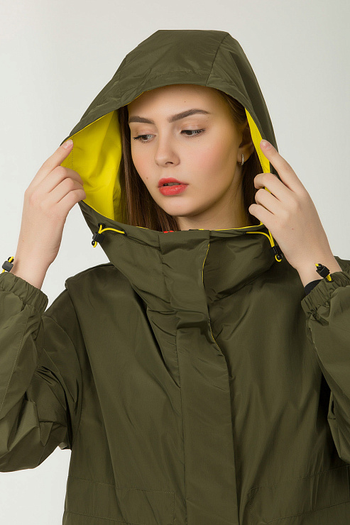 TOWMY 7067 ЗЕЛЕН. Плащ женский TOWMY цвет Хаки