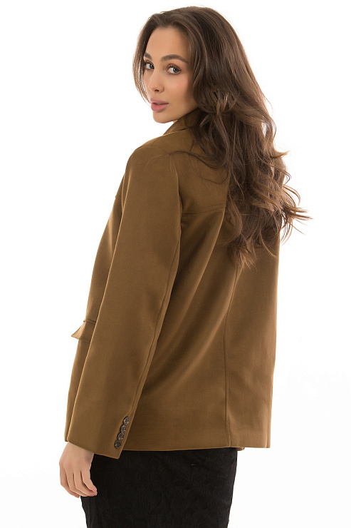 CHEERDUCK/2C19 025 КОРИЧНЕВЫЙ Пиджак женский CHEERDUCK цвет Коричневый