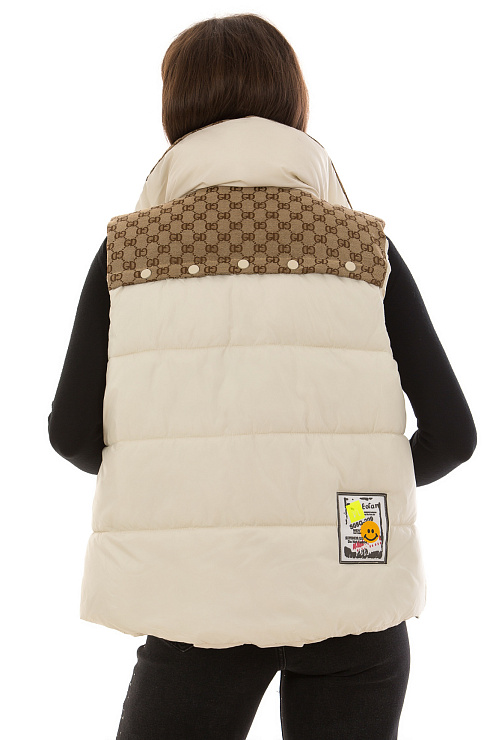 CHEERDUCK/2C22 6515 БЕЖЕВЫЙ Жилет женский CHEERDUCK цвет Бежевый