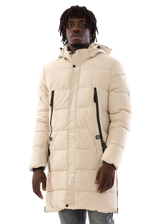 CHEERDUCK/5057 8269 БЕЖЕВЫЙ Пуховик мужской CHEERDUCK цвет Молочный