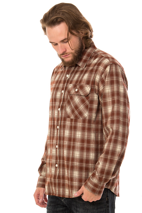 CHEERDUCK/4070 8096 БОРДОВЫЙ Рубашка мужская CHEERDUCK цвет Коричневый