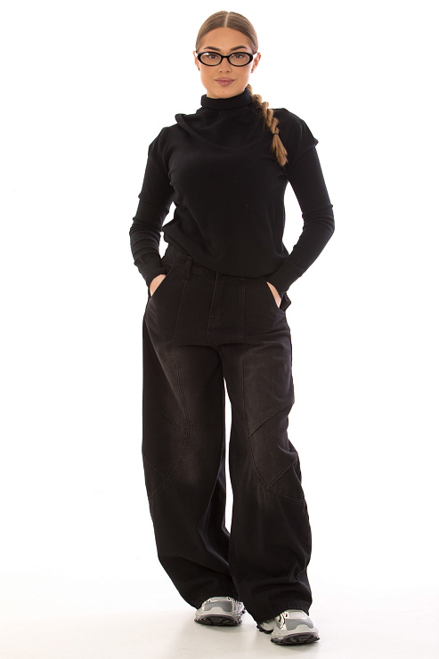 CHEERDUCK 6602 ЧЕРНЫЙ Джинсы женские CHEERDUCK цвет Черный