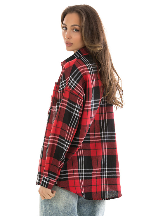 Fashion R-9058 КРАСНЫЙ Рубашка женская FASHION цвет Красный