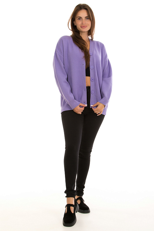 CHEERDUCK/11011 171 ФИОЛЕТОВЫЙ Кардиган женский CHEERDUCK цвет Фиолетовый