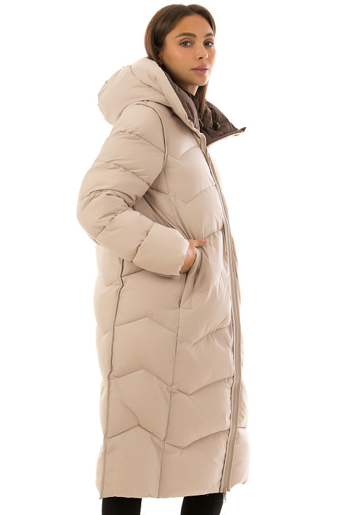 TOWMY 3226 КОРИЧНЕВЫЙ Пуховик женский TOWMY цвет Коричневый