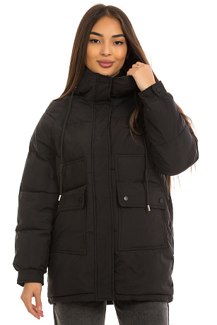 CHEERDUCK/2025 K8311 ЧЕРНЫЙ Куртка женская CHEERDUCK цвет Черный