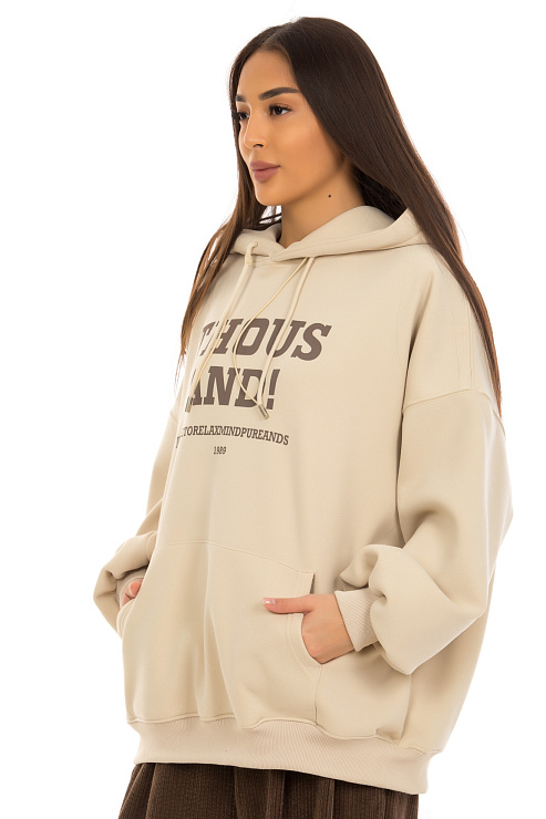 CHEERDUCK/NEW 297-1 БЕЖЕВЫЙ Худи  CHEERDUCK цвет Бежевый