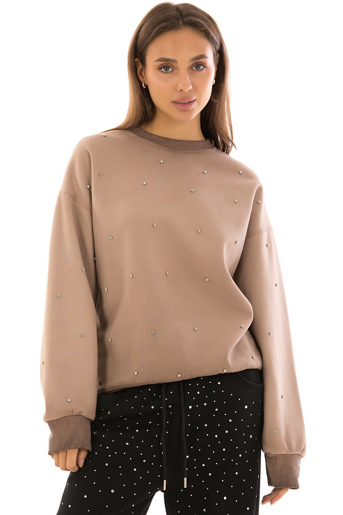 CHEERDUCK/MK 2006 БЕЖЕВЫЙ Свитшот женский CHEERDUCK цвет Бежевый