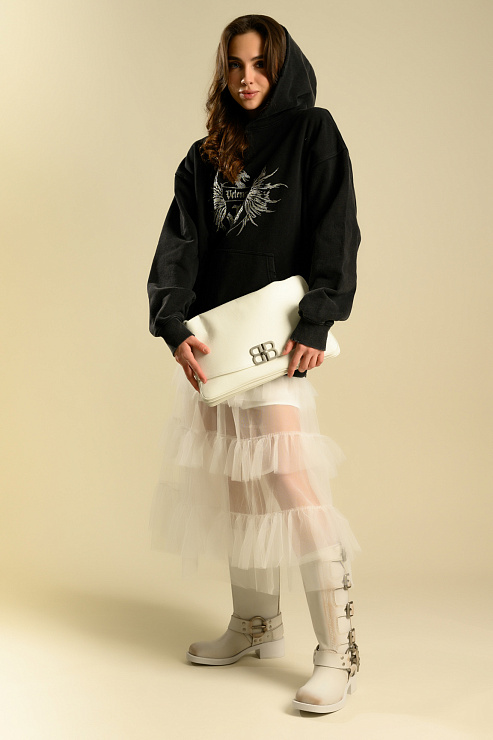 BELLABOA 111-16 ЧЕРНЫЙ Худи женское BELLABOA цвет Черный