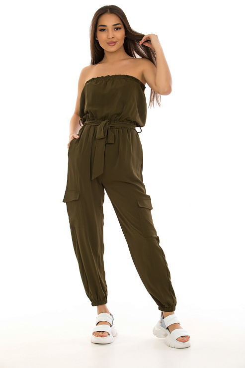 CHEERDUCK/2C19 7008 ХАКИ Комбинезон женский CHEERDUCK цвет Хаки