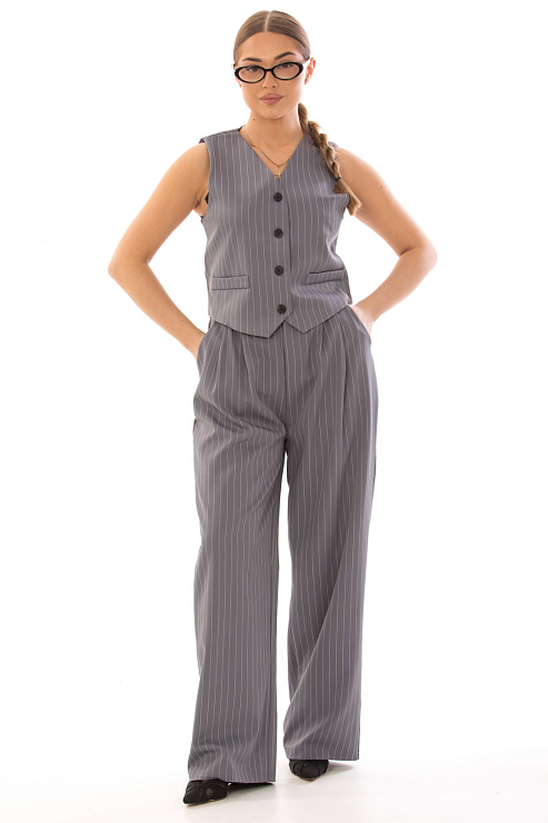 CHEERDUCK/2C19 6031 СЕРЫЙ Костюм классический женский CHEERDUCK цвет Серый