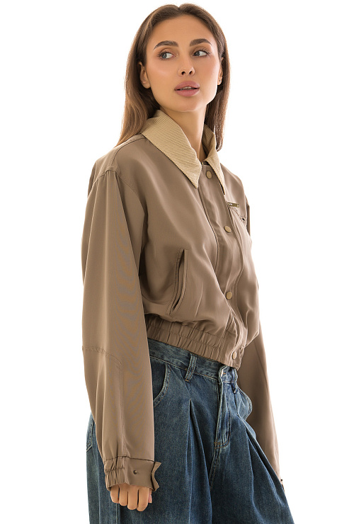 CHEERDUCK/2C19 9600 КОРИЧНЕВЫЙ Бомбер женский CHEERDUCK цвет Коричневый