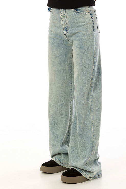 Fashion 2902 ГОЛУБОЙ Джинсы женские FASHION цвет Голубой