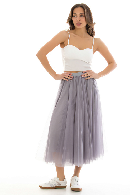 CHEERDUCK/2C19 2329-1 СЕРЫЙ Юбка  CHEERDUCK цвет Серый