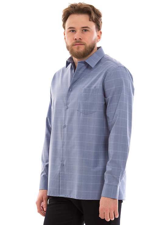 CHEERDUCK/2C87 810-1 СИНИЙ Рубашка мужская CHEERDUCK цвет Синий