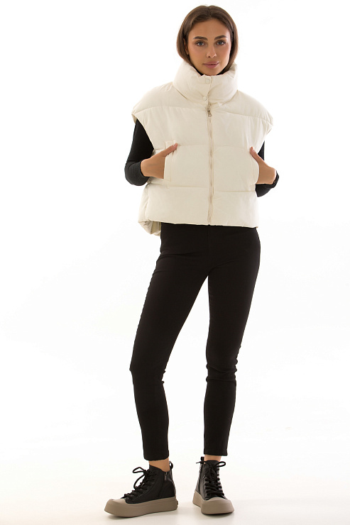 CHEERDUCK/2025 G-202 БЕЛЫЙ Жилет женский CHEERDUCK цвет Белый