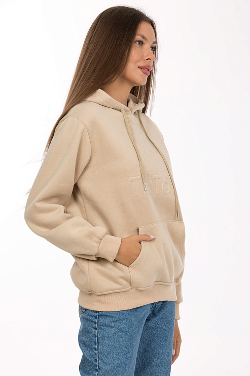 SHI FA MAN 8098 БЕЖ. Худи женское SHI FA MAN цвет Бежевый