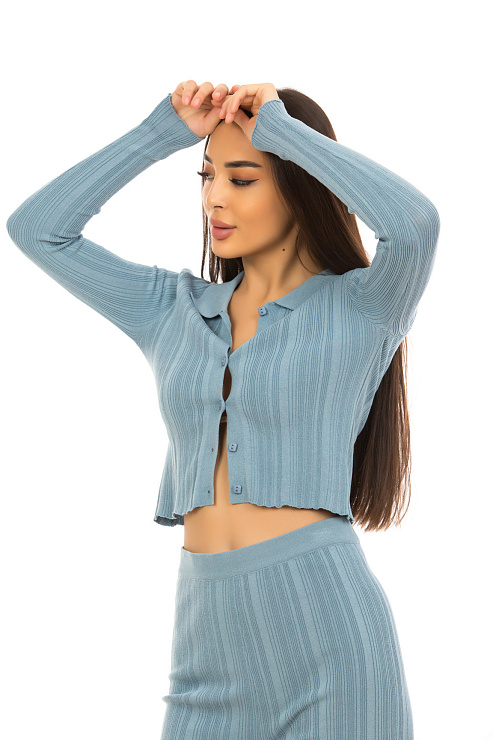 CHEERDUCK/2C19 22719 ГОЛУБОЙ Кофта женская CHEERDUCK цвет Голубой