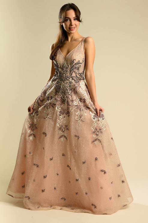 BELLABOA 1002 БЕЖЕВЫЙ Вечернее платье BELLABOA цвет Бежевый