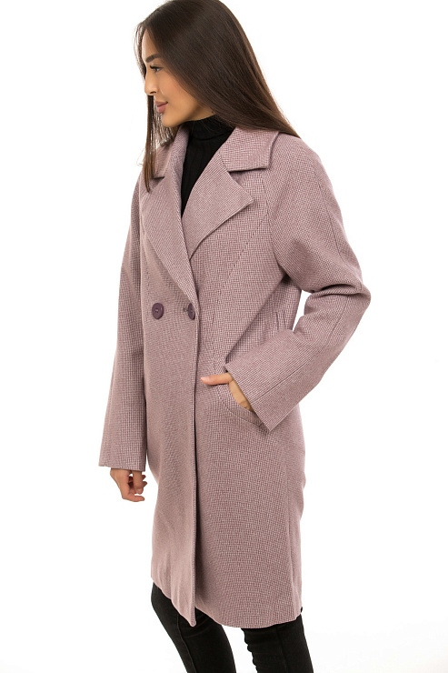 AOSILEIBANG 8812 РОЗОВ. Пальто женское AOSILEIBANG цвет Розовый