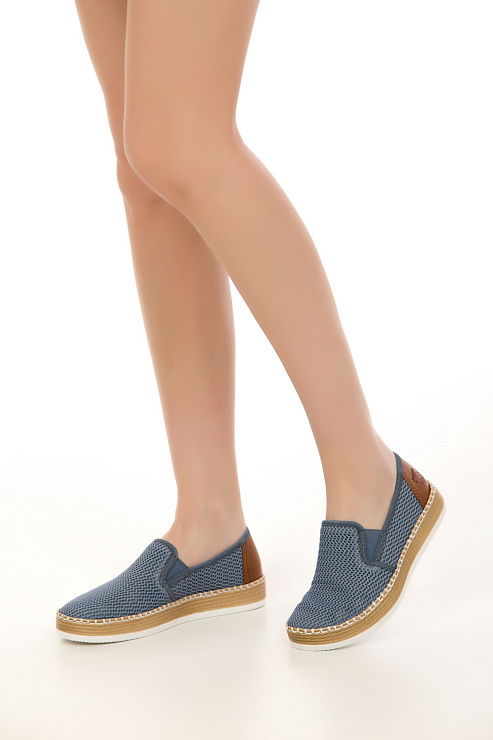 Слипоны RIEKER  цвет Синий