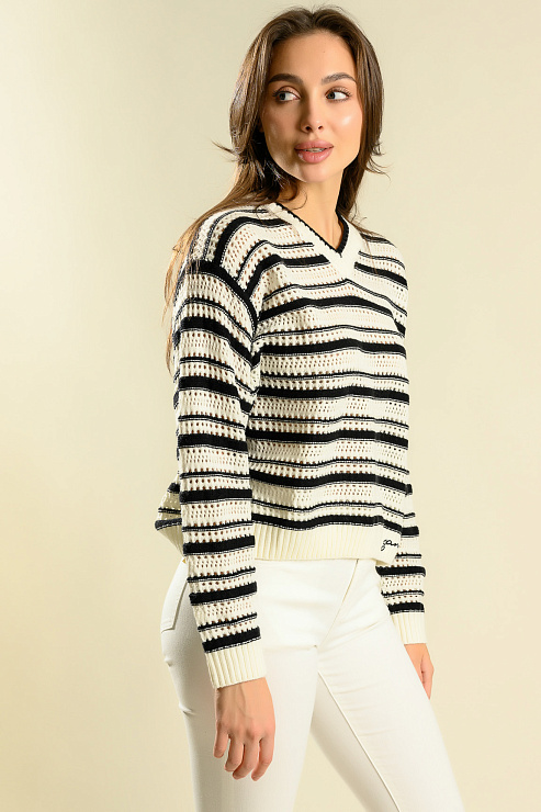 BELLABOA 200-41 БЕЛ/ЧЕРНЫЙ Кофта женская BELLABOA цвет Белый