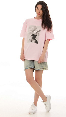 CHEERDUCK/1B10 682 РОЗОВЫЙ Футболка женская CHEERDUCK цвет Розовый