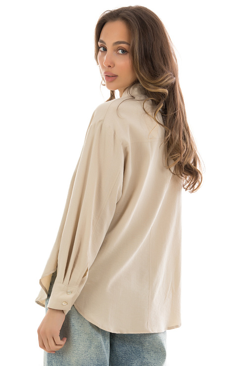 CHEERDUCK/2C19 245346 БЕЖЕВЫЙ Рубашка женская CHEERDUCK цвет Бежевый