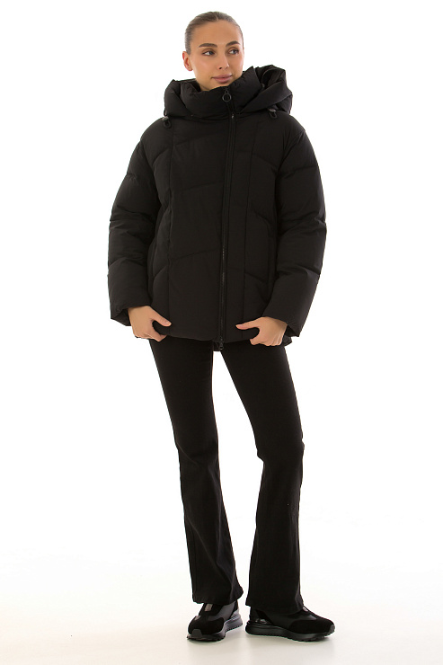 TOWMY 2351 ЧЕРНЫЙ Пуховик женский TOWMY цвет Черный