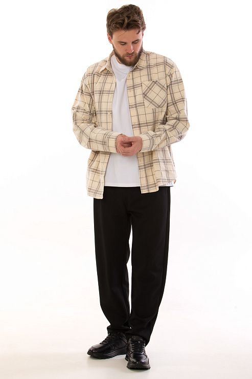 CHEERDUCK/4070 8112 БЕЖЕВЫЙ Рубашка мужская CHEERDUCK цвет Бежевый