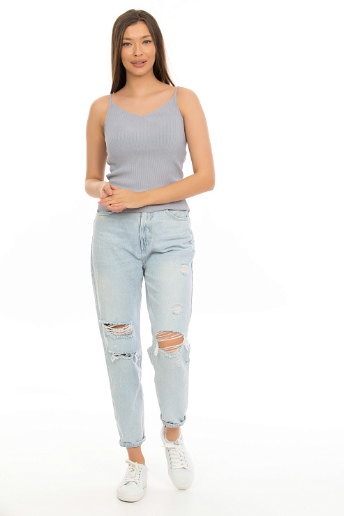 CHEER&DUCK/zhinvpopvlor 005 СЕР. Майка женская CHEERDUCK цвет Серый