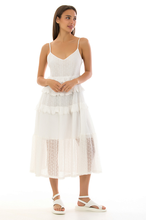 CHEERDUCK/C251 816-1 БЕЛЫЙ Сарафан  CHEERDUCK цвет Белый