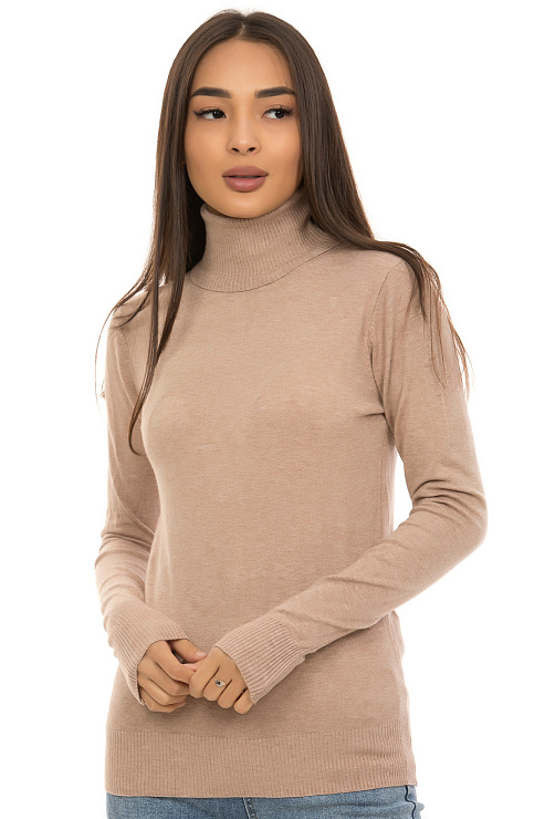 CHEER&DUCK/11011 922 СВ.КОРИЧНЕВЫЙ Водолазка женская CHEERDUCK цвет Бежевый