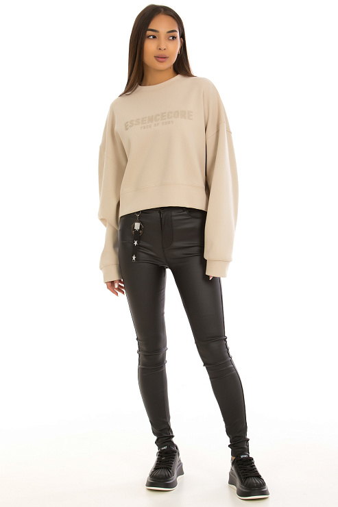 CHEERDUCK/GuaZ 1302 БЕЖЕВЫЙ Свитшот женский CHEERDUCK цвет Бежевый