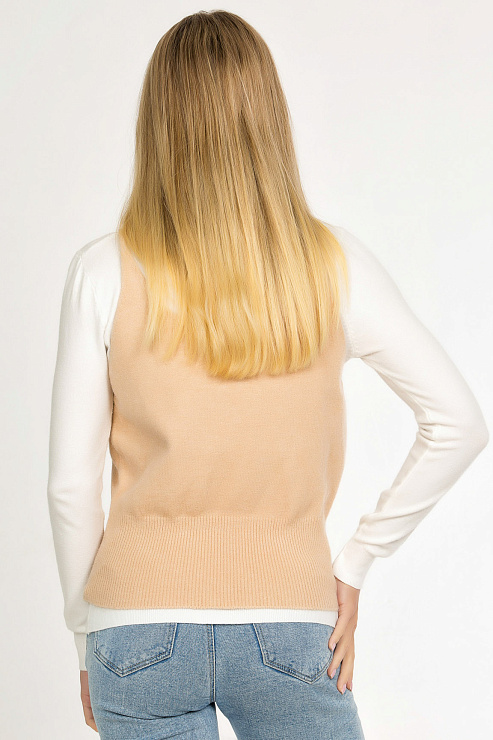 CHEER&DUCK/WWOLLENS 25 БЕЖ. Майка женская CHEERDUCK цвет Бежевый