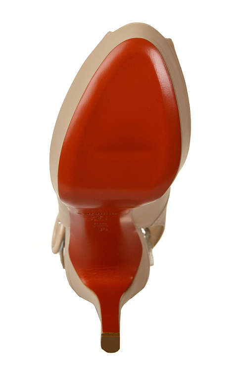 Босоножки на каблуке BALDININI цвет Бежевый