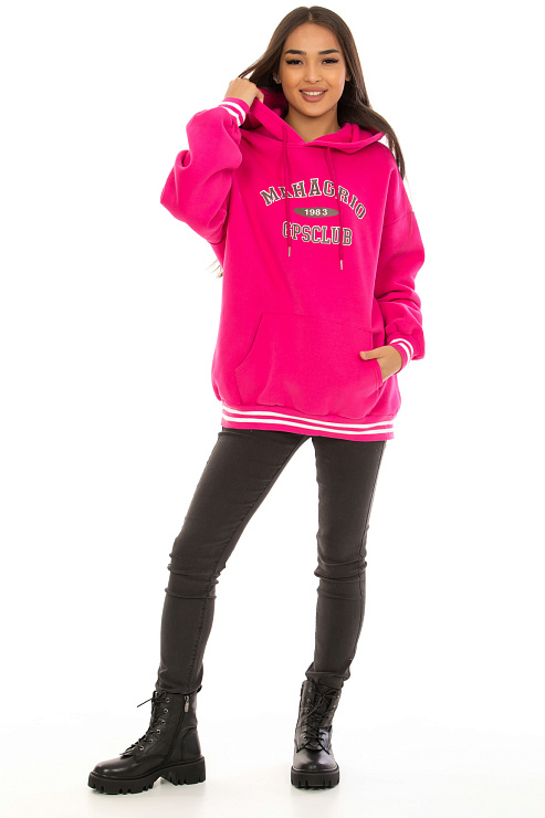 SHI FA MAN 8602 ФУКСИЯ Худи женское SHI FA MAN цвет Розовый