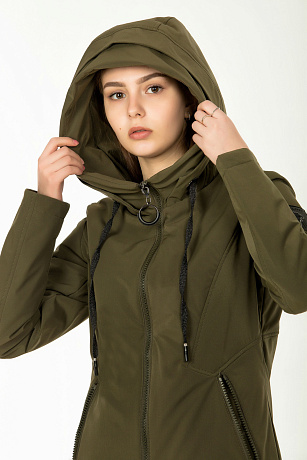 GRACE 2018921 KHAKI Куртка удлиненная GRACE цвет Хаки