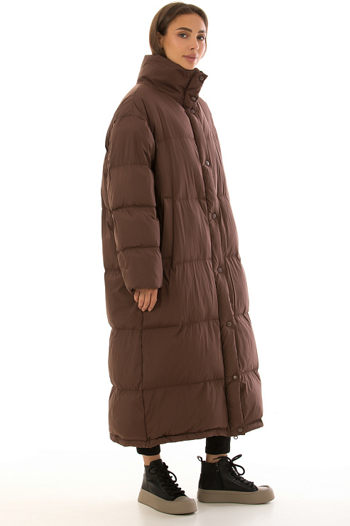 CHEERDUCK/2030 2337 КОРИЧНЕВЫЙ Пуховик женский CHEERDUCK цвет Коричневый