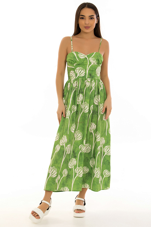 CHEERDUCK/2C19 1112 ЗЕЛЕНЫЙ Сарафан женский CHEERDUCK цвет Зеленый