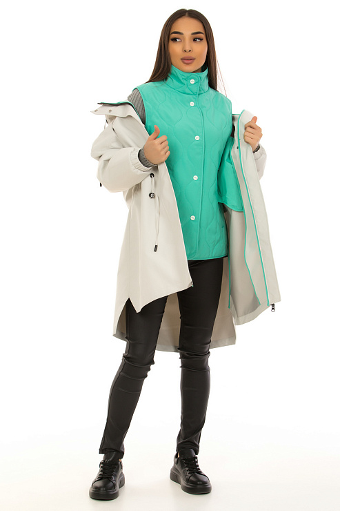 YIMOSIS 5039 БЕЛЫЙ Плащ женский YIMOSIS цвет Белый