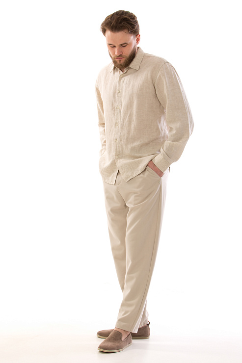 CHEERDUCK/4070 1598 БЕЖЕВЫЙ Брюки мужские классические CHEERDUCK цвет Бежевый