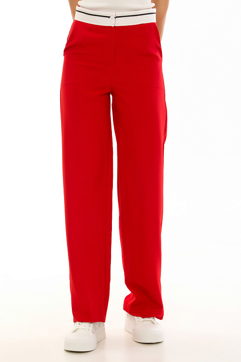 CHEERDUCK/Charm Б924 КРАСНЫЙ Брюки женские классические CHEERDUCK цвет Красный